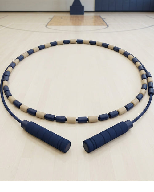 Tirgo 52 Bead Segmented Jump Rope 2.8 m Navy Sand - Lifestyle view