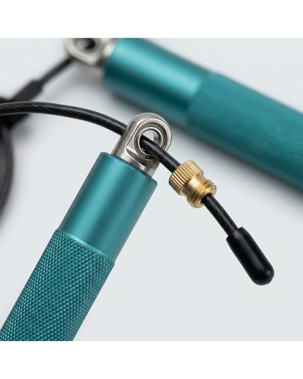 Tirgo Dual Bearing Steel Cable Speed Jump Rope 3 m Teal - Detail view