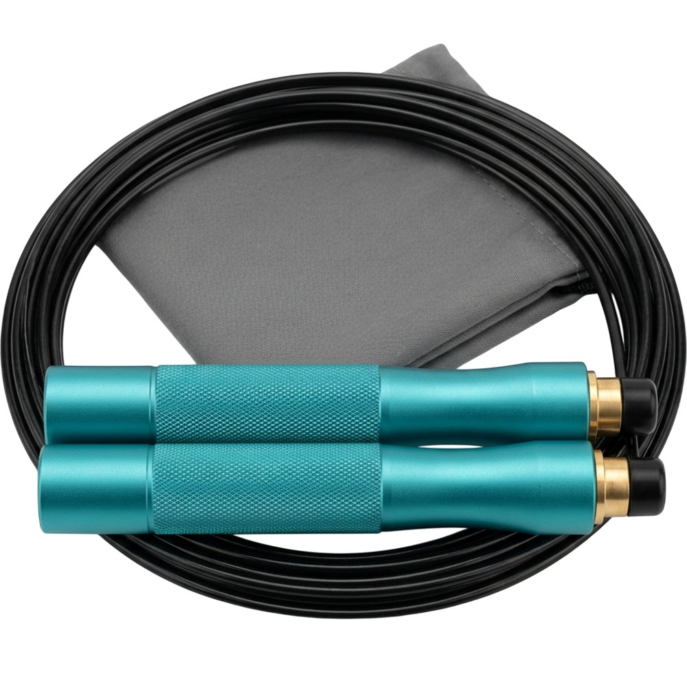 Tirgo Dual Bearing Steel Cable Speed Jump Rope 3 m Teal - Product view